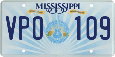 MS license plate VPO109