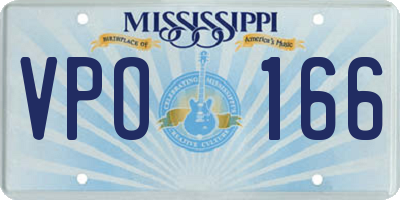 MS license plate VPO166