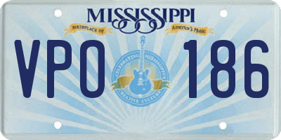 MS license plate VPO186