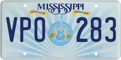 MS license plate VPO283
