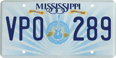 MS license plate VPO289