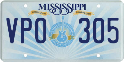 MS license plate VPO305