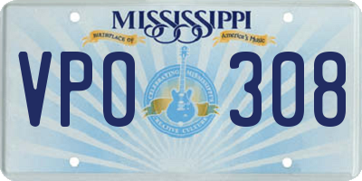 MS license plate VPO308