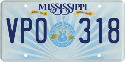 MS license plate VPO318