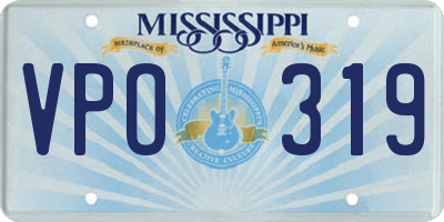 MS license plate VPO319