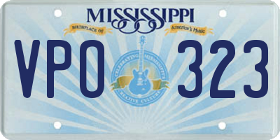 MS license plate VPO323