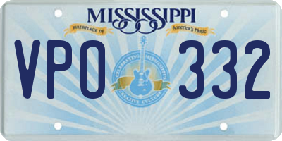 MS license plate VPO332