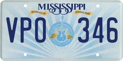 MS license plate VPO346