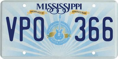 MS license plate VPO366