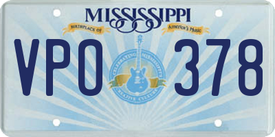 MS license plate VPO378