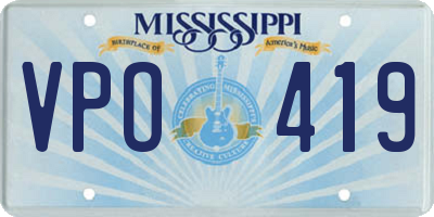 MS license plate VPO419