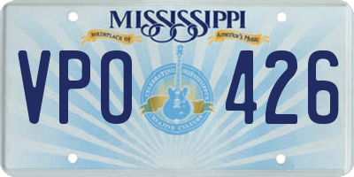 MS license plate VPO426
