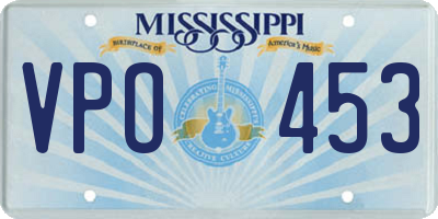 MS license plate VPO453