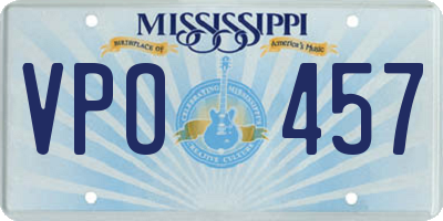 MS license plate VPO457