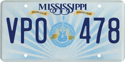 MS license plate VPO478
