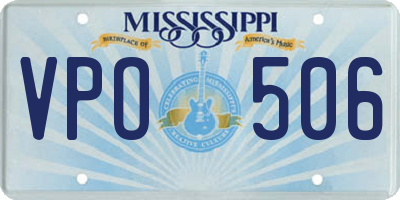 MS license plate VPO506