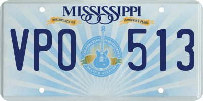 MS license plate VPO513