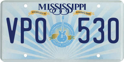 MS license plate VPO530