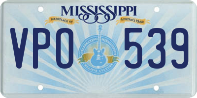 MS license plate VPO539