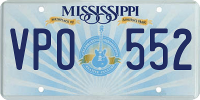 MS license plate VPO552
