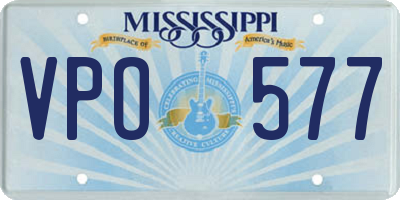MS license plate VPO577