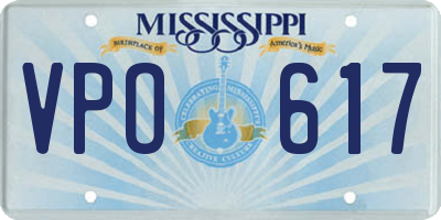 MS license plate VPO617