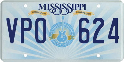 MS license plate VPO624