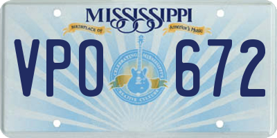 MS license plate VPO672