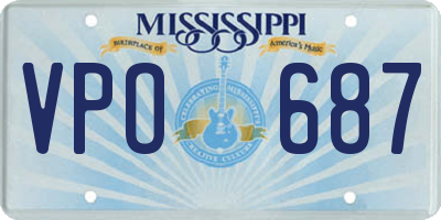 MS license plate VPO687