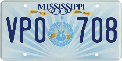MS license plate VPO708