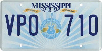 MS license plate VPO710