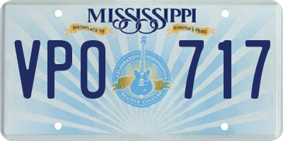 MS license plate VPO717