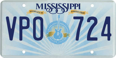 MS license plate VPO724