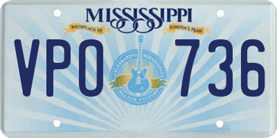 MS license plate VPO736