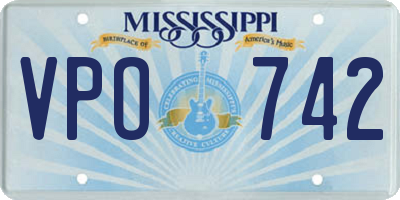 MS license plate VPO742