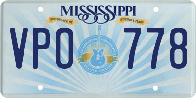 MS license plate VPO778