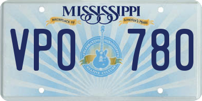MS license plate VPO780