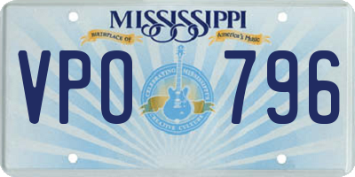 MS license plate VPO796