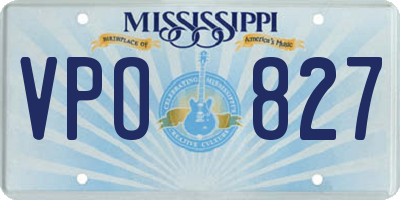 MS license plate VPO827