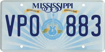 MS license plate VPO883