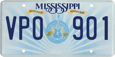 MS license plate VPO901