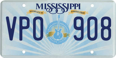 MS license plate VPO908
