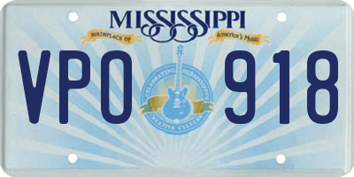 MS license plate VPO918