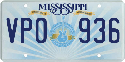 MS license plate VPO936