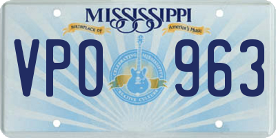 MS license plate VPO963