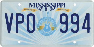 MS license plate VPO994