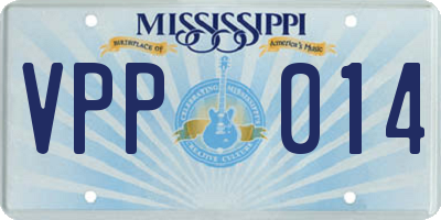 MS license plate VPP014