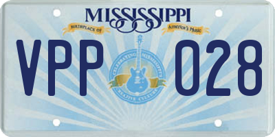 MS license plate VPP028