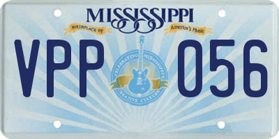 MS license plate VPP056
