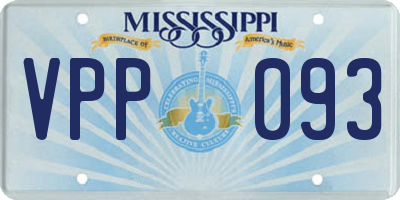 MS license plate VPP093
